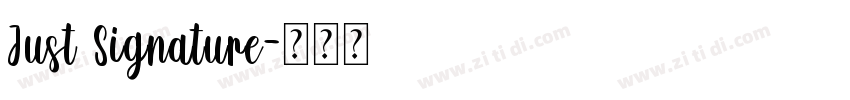 Just Signature字体转换